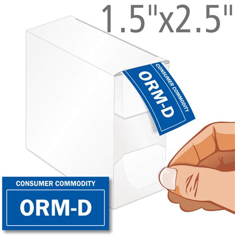 You can draw these by hand or print them out. ORM-D Consumer Commodity Labels in Dispenser Box, SKU - LB ...