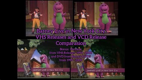 Barney Live In New York City Opening And Ending Vhs Releases And Vcd