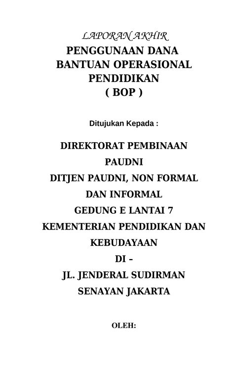 Docx Contoh Laporan Awal Bop Dokumen Tips - vrogue.co