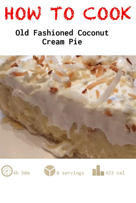Old Fashioned Coconut Cream Pie Recipe