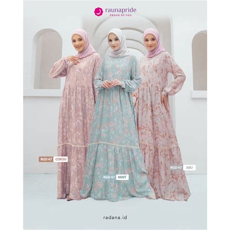 Jual Gamis Rauna Rgd 47 Raunapride Terbaru 2022 Dress Muslim Baju