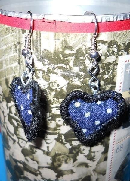Heart Earrings · How To Make A Pair Of Fabric Earrings · Jewelry On Cut
