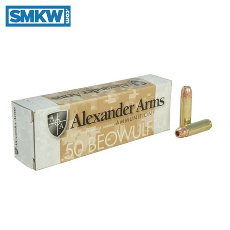 Alexander Arms Ammunition 50 Beowulf 350 Grain Hornady Xtp Jacketed