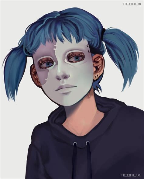 Artstation Sally Face No Mask Neoalix ͔ Sally Face Game Face