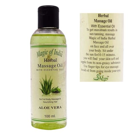 Magic Of India Aloe Vera Herbal Massage Essential Oil For Full Body 100 Ml For Sale Online Ebay
