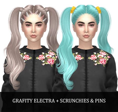 Electra Hair Scrunchies And Pins At Grafity Cc Sims 4
