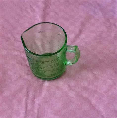 Hazel Atlas Green Depression Glass Measuring Cup Antique Price Guide