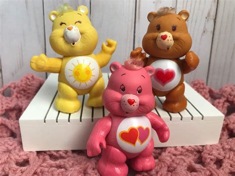 Care Bears Vintage Toys 80s Kenner Poseables Pvc Figures Set Etsy