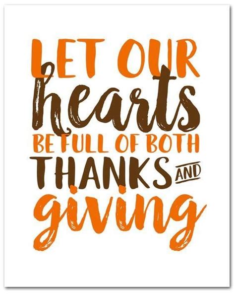 Let Our Hearts Be Full Of Both Thanksgiving Quotes Happy