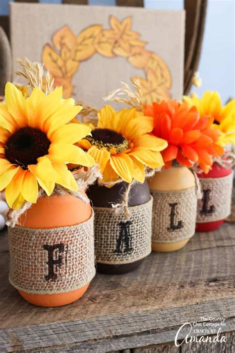 Fall Mason Jars Crafts By Amanda