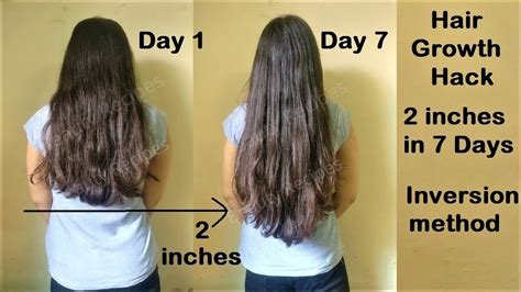 Hair Growth Hack Inches Hair Growth In Week With Inversion Method Get Long Hair Youtube