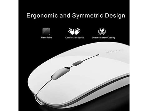 Slim Rechargeable Wireless Mouse 24g Portable Optical Silent Ultra Thin