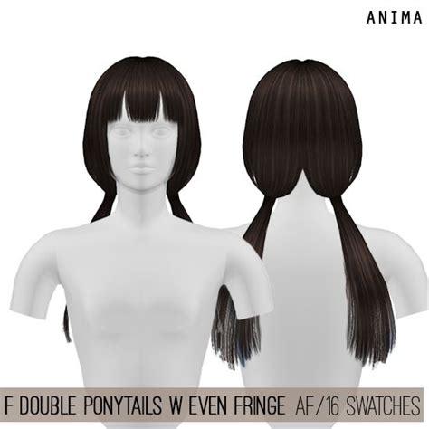Spring4sims The Best Sims 4 Downloads And Cc Finds Double Ponytail