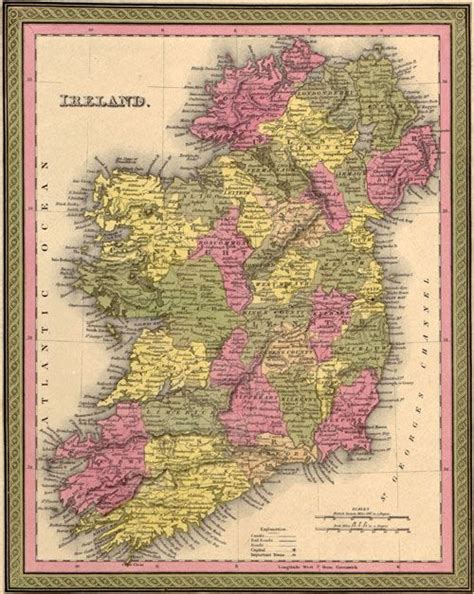 Ireland Historic Map Print