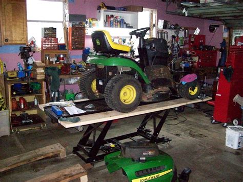 Lawn Mower Lift Workbench Attachment Convert Your Mower Lift Into A