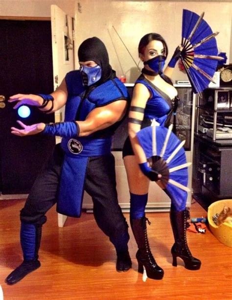 Sub Zero And Kitana Mortal Kombat Cosplay Couples Halloween Outfits Couples Cosplay Cute Couple