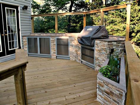 Pressure Treated Deck With Gorgeous Outdoor Kitchen And Custom Built