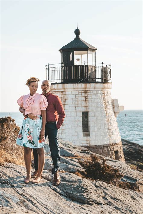 Serene Anniversary Adventure Session At Castle Hill Lighthouse Newport