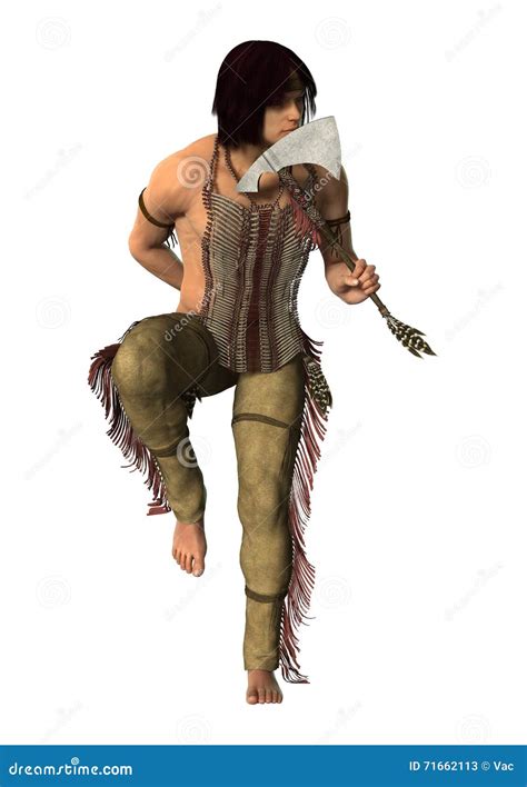 3d Rendering Native American Man On White Stock Image Image Of Clothing Clothes 71662113