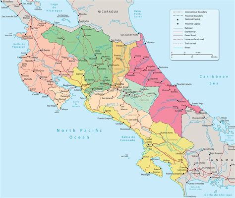 Printable Map Of Costa Rica Customize And Print