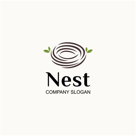 Birds Nest Logo Vector Illustration Birds Nest Logo Design Emblem
