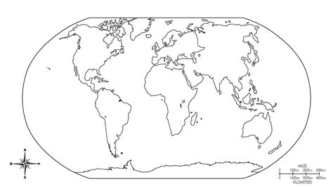 Mapa Mundo Para Colorear SEONegativo