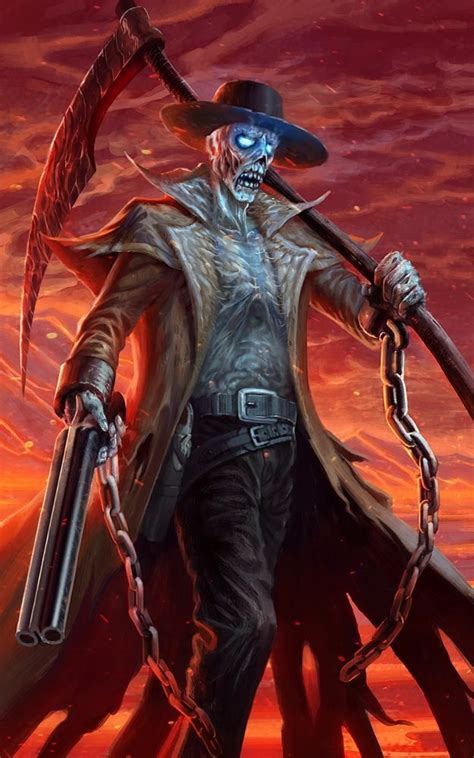 Undead Outlaw Fantasy Artwork Dark Fantasy Art Dark Art Skull Art