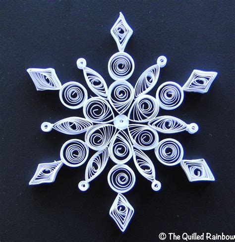 The Quilled Rainbow Quilled Snowflake