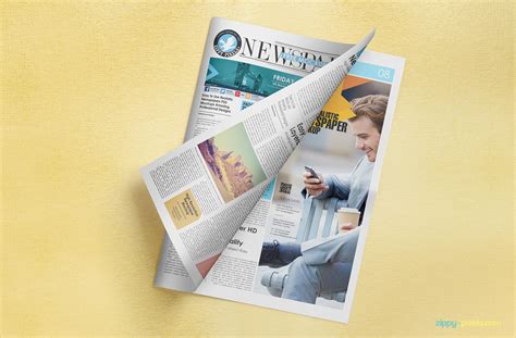 Free Brilliant Newspaper Adverts Mockup Zippypixels