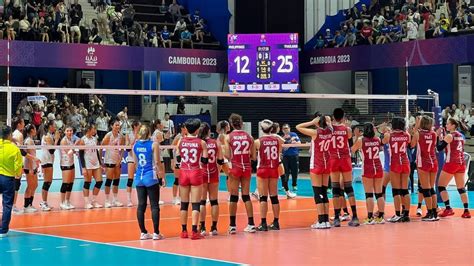 philippine women s volleyball team falters against powerhouse thailand in sea games onesports ph