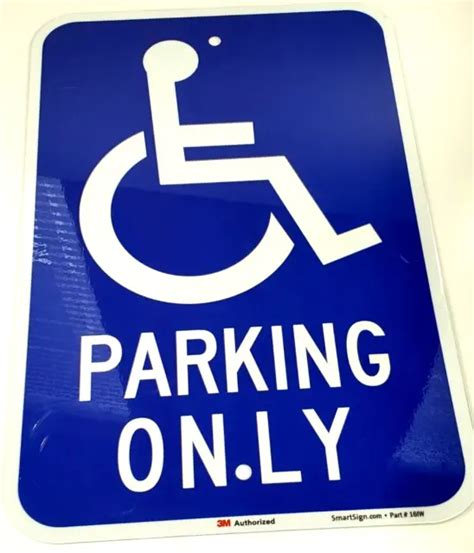 Smartsign Wheelchair Reserved Parking Only 12 X 18 Aluminum Sign