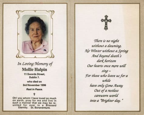 Funeral Cards With Photo