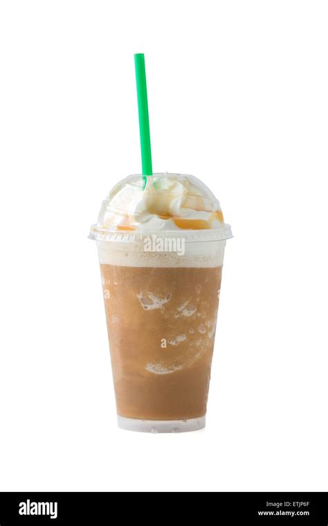Iced Coffee And Whipped Cream With Clipping Path Stock Photo Alamy
