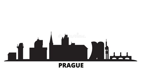 Czech Republic Prague City Skyline Isolated Vector Illustration Czech
