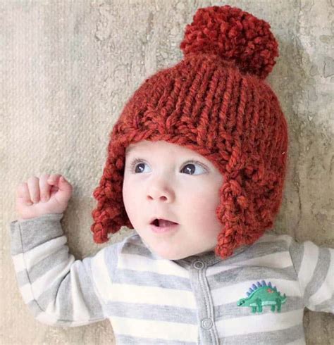 Baby Ear Flap Hat Knitting Pattern Gina Michele