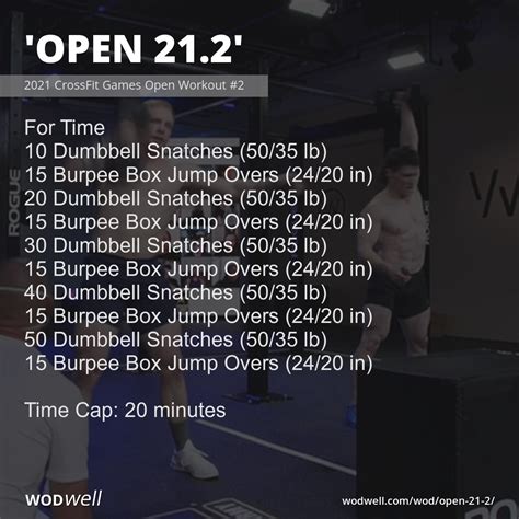Open 212 Workout Functional Fitness Wod Wodwell In 2021