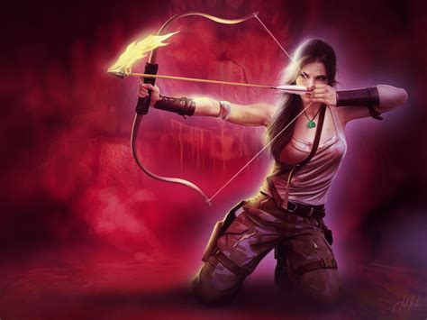 Desktop Wallpaper Tomb Raider, Lara Croft, Girl With Bow And Arrow ...