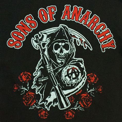Sons Of Anarchy Red Logo Womens Roses Tank Top Seriados De Tv