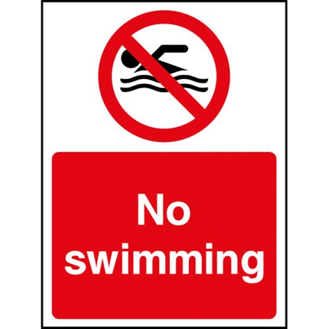 No Swimming Sign With Uk