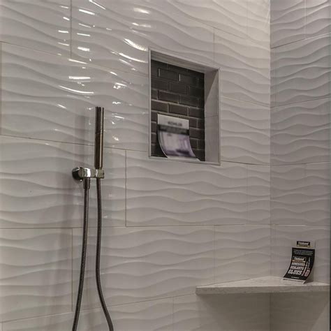 Msi Dymo Wavy White In X In Glossy Ceramic Wall Tile Sq Ft
