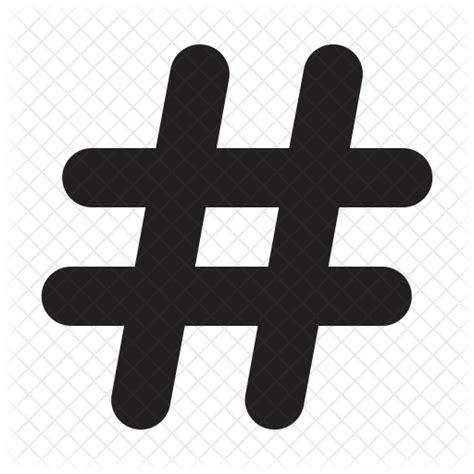 Hashtag Logo Icon Download In Glyph Style