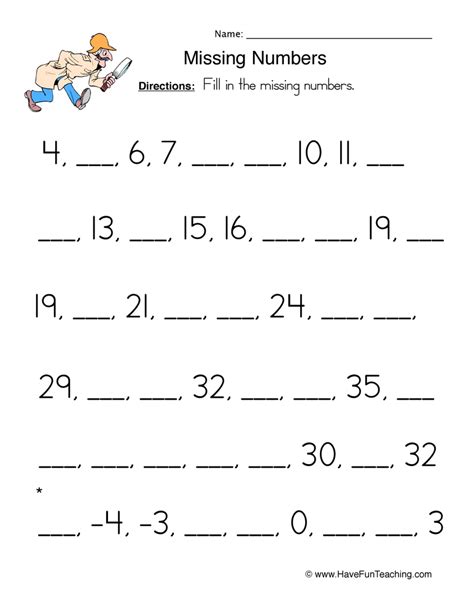 Number Ordering Worksheet Have Fun Teaching