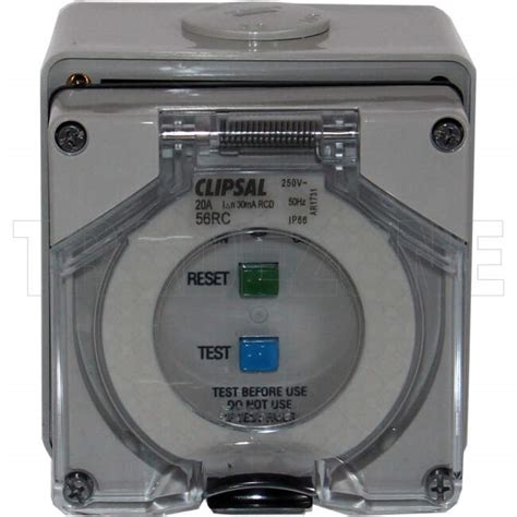 56rc Gy Clipsal 20 Amp 56 Series 2 Pole Ip66 Rcd Protected Residual