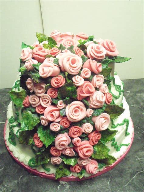 The best birthday party decorations can transform any party into a bona fide bash. 65 Fondant Rose Birthday Cake - CakeCentral.com
