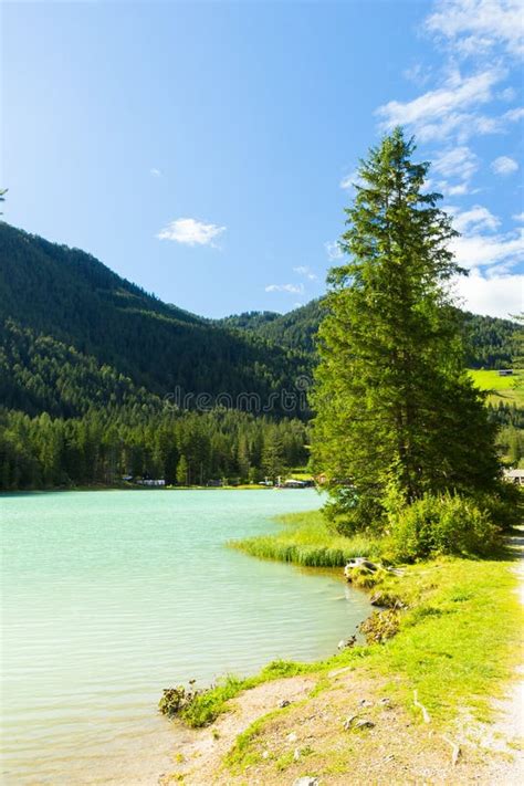 View Of Amazing Durrensee Lake In Italy Stock Image Image Of