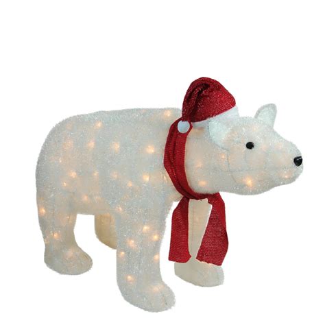 Northlight 36 Led Lighted White Glittered Polar Bear Christmas Yard