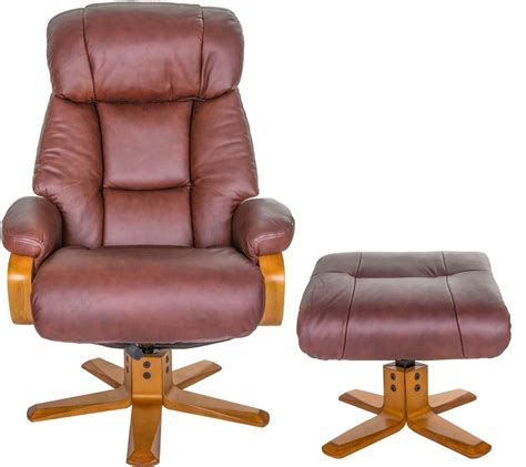 Also available in swivel & stationary. GFA Nice Swivel Recliner Chair with Footstool - Chestnut ...