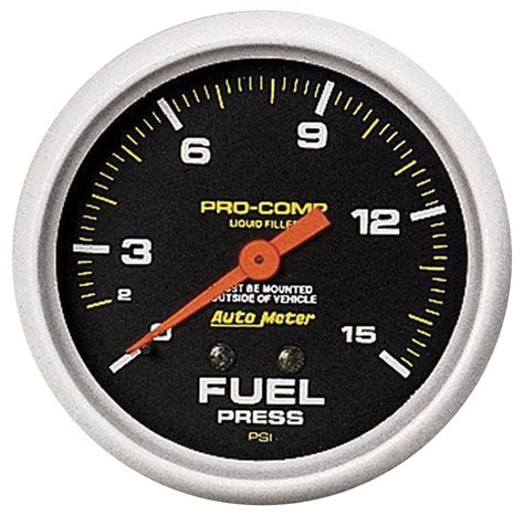 Autometer Gauge Fuel Pressure Auto Meter Pro Comp 2 58 0 15psi