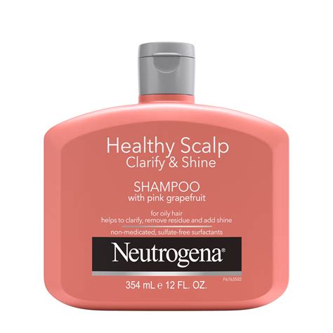 Neutrogena Exfoliating Shampoo For Oily Hair And Scalp With Pink