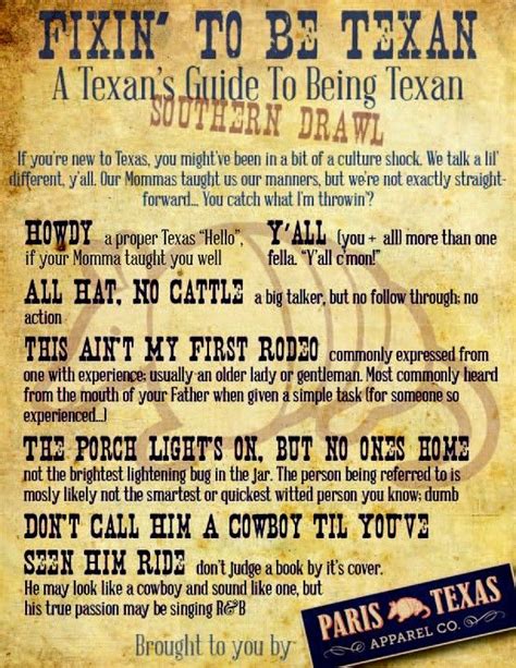 Part 2 Of Our Fixin To Be Texan A Texans Guide To Being Texan